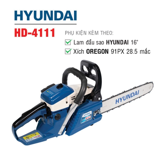 Máy cưa xích chạy xăng HYUNDAI - HD-4111