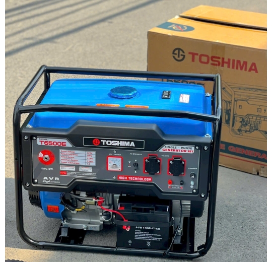 Máy phát điện chạy xăng Toshima T6500E (5KW, đề nổ)